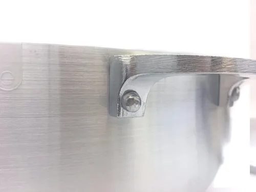 Vista 3 de Uniware Caldero de aluminio de calibre pesado con tapa de aluminio, plata, pequeño