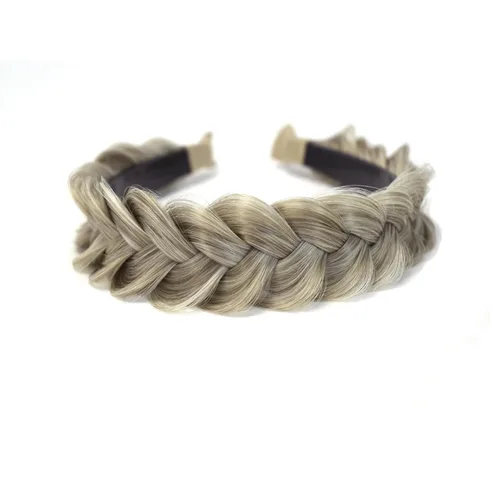 Vista 22 de Banda ancha trenzada para el cabello, accesorios para el cabello, banda elástica antideslizante para mujeres y niñas (A1002)