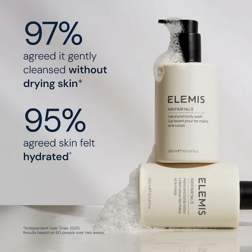 Vista 4 de ELEMIS Mayfair No.9 - Jabón de manos y cuerpo, limpia, hidrata y refresca, 95% biodegradable, sin PEG y SLS, recargable + botella reciclable, 10.1