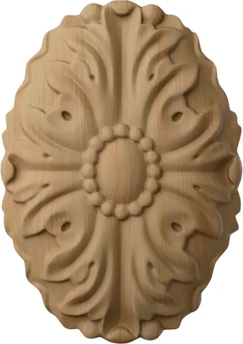 Vista 18 de Ekena Millwork ROS02X04ASAL Roseta ovalada Ashford, 1 7/8 pulgadas de ancho x 2 3/4 pulgadas de alto x 1/2 "P, aliso Alder