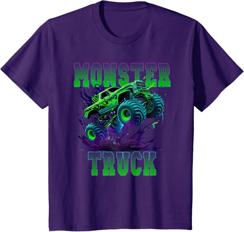 Vista 23 de Camiseta Monster Truck 4x4, Negro
