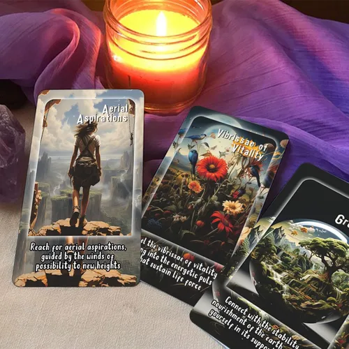 Vista 7 de Cartas de Tarot de Energías Elementales, Cartas de Oráculo y Cartas de Tarot para Principiantes, Mazo de Cartas de Oráculo, Este mazo cubre