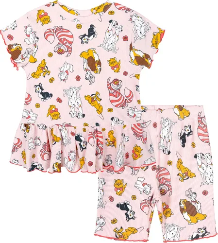 Vista 11 de Disney Conjunto de camiseta acanalada y pantalones cortos de ciclismo para recién nacidos a niños grandes (0-3 meses - 14-16)