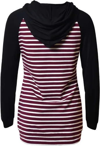 Vista 115 de GINKANA Sudadera con capucha para mujer, manga larga, lactancia materna, ropa casual