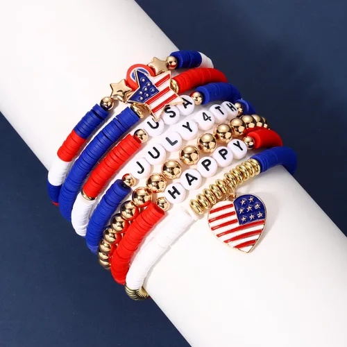 Vista 113 de Surfer Heishi - Pulseras apilables para mujer, apilables, de vinilo arcoíris, disco de arcilla, pulseras elásticas para la amistad, joyería bohemia