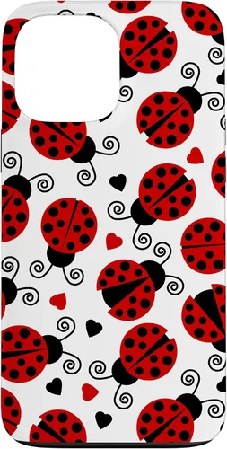 Vista 24 de Carcasa para iPhone 17 de mariquitas y corazones