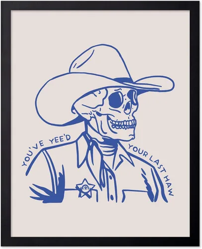 Vista 75 de Poster Master Póster de You've Yeed Your Last Haw, estampado retro de vaquero azul, arte occidental, arte moderno, arte del salvaje oeste, regalo