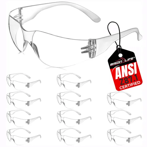 Vista 34 de BISON LIFE Gafas de seguridad surtidas para hombres y mujeres ANSI Z87.1
