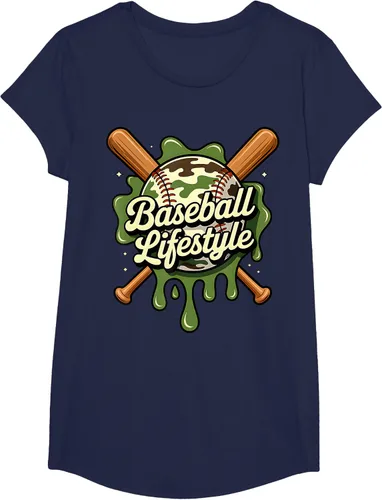 Vista 73 de Baseball Life Style 101 Apparel Youth Drip Baseball Boys Kid Camiseta