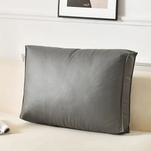 Vista 15 de YURRO Cojín lumbar para sofá, almohada de respaldo de piel sintética impermeable para cama, televisor, sofá, almohada de lectura con soporte