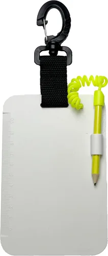 Vista 3 de Scuba Choice Dive Slate for Underwater Communication - Durable Writing Surface for Scuba Diving & Snorkeling, Includes Pencil, Clip & Strap