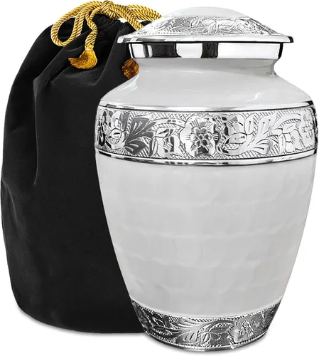 Vista 10 de Forever After - Urna de cremación negra para cenizas humanas, urna decorativa grande para hombres y mujeres adultos, urnas de entierro para cenizas