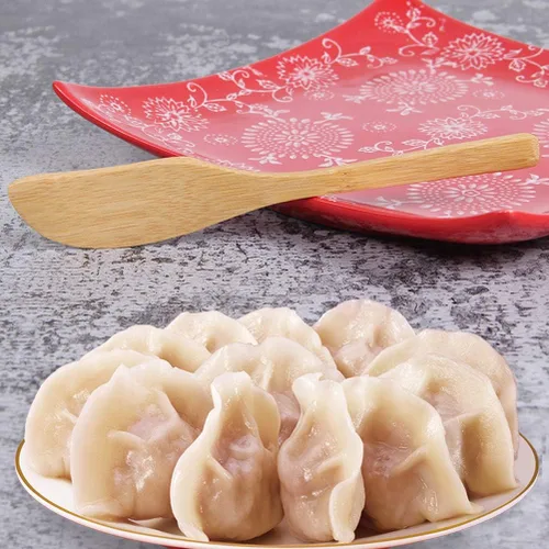 Vista 7 de Cuchillo de mantequilla de madera natural, espátula, herramienta de cocina de bambú, panadería, pastel, mermelada, mantequilla esparcidora