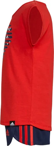 Vista 4 de adidas girls 2 Piece Graphic Tee & Mesh Short Set