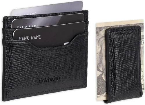 Vista 4 de Calvin Klein Juego de carteras de cuero RFID para hombre