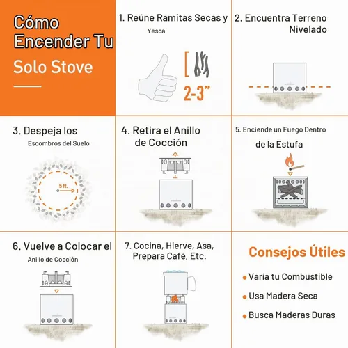 Vista 9 de Solo Stove Lite - Estufa portátil para acampar, senderismo y supervivencia Quema de leña potente y eficiente y baja en humo Estufa de cohetes