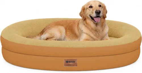 Vista 18 de Cama ortopédica lavable grande para perros: Cama de espuma viscoelástica impermeable para mascotas con refuerzos - Funda ortopédica extraíble