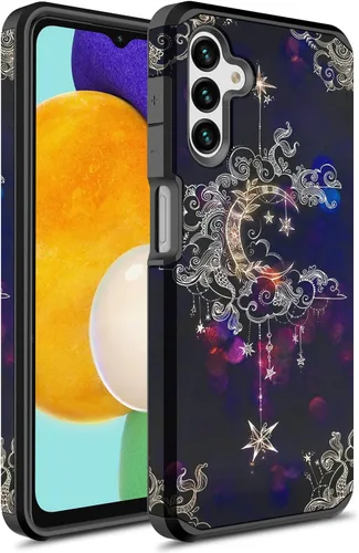 Vista 7 de Rosebono - Funda compatible con Samsung Galaxy A21, delgada híbrida de doble capa a prueba de golpes, cubierta dura a prueba de golpes, linda funda