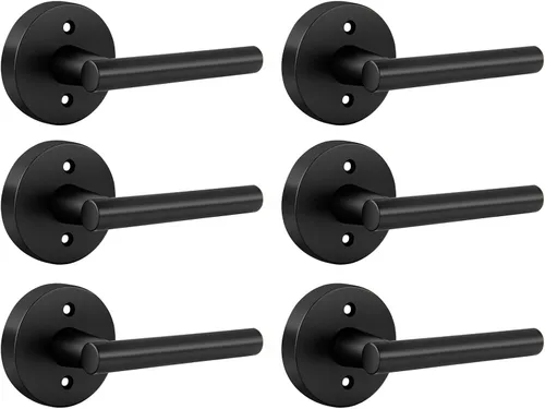 Vista 44 de Goldenwarm Juego de cerraduras negras para puerta exterior con cerrojo, aleación de zinc con llave igual con cerrojo de seguridad, manija de puerta