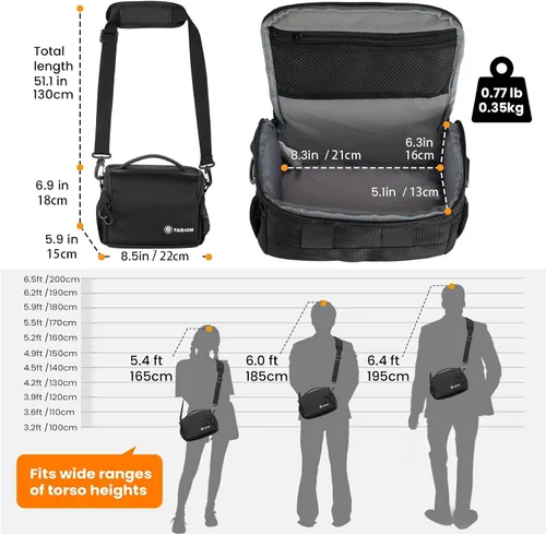 Vista 5 de TARION Bolsa de mensajero compacta para cámara réflex digital sin espejo 4L TSB-S