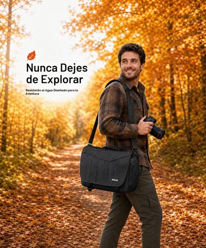 Vista 2 de CADeN Bolsa de hombro para cámara con compartimento para portátil de 14 pulgadas, soporte para trípode, compatible con Nikon, Canon, Sony, cámaras