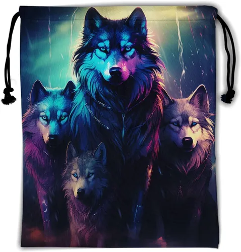 Vista 197 de Bolsa de agarre de gimnasia de piel de animal, bolsa de gimnasia con cordón ajustable, bolsa de cuerda para fauna silvestre, Mariposas Galaxy