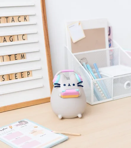 Vista 4 de Grupo Erik Pusheen - Lámpara gamer - Regalos Pusheen - Lámparas para niños para dormitorio - Luz nocturna para niños - Luz nocturna para bebés - Luz