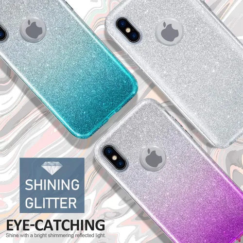 Vista 8 de Carcasa para iPhone X (2017), con brillantina, brillo de cristal de MATEPROX , Dorado