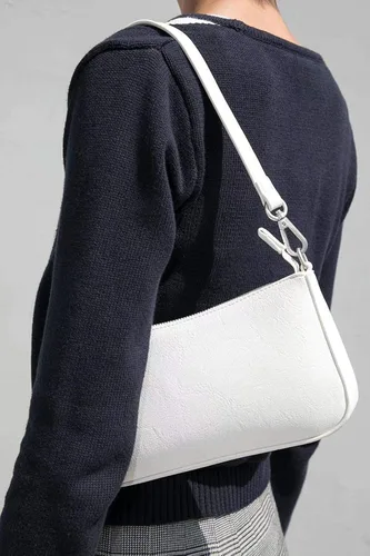 Vista 2 de NIUEIMEE ZHOU Bolso de hombro pequeño con 2 correas extraíbles para mujer