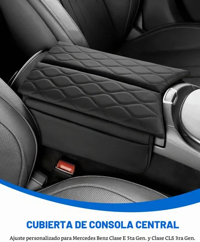 Vista 2 de Karltys - Funda de consola central para Mercedes Benz Clase E W213 2017-2023, CLS 450 C257 2019-2023, protector de reposabrazos de piel sintética