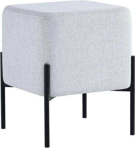 Vista 8 de Get Set - Taburete de pie cuadrado, moderno taburete tapizado, reposapiés, sofá, reposapiés, asiento otomano para sala de estar, dormitorio