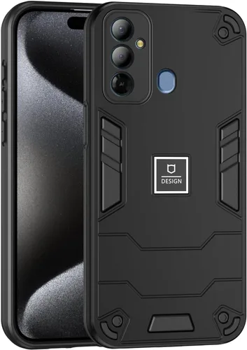 Vista 182 de Funda compatible con Redmi A1, compatible con Redmi A2 2 en 1 [PC dura + TPU], funda de teléfono negra