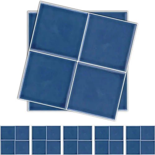Vista 45 de Alwayspon Adhesivo de vinilo brillante de ladrillo de Provenza, autoadhesivo para azulejos de pared de transferencia de salpicaduras para cocina