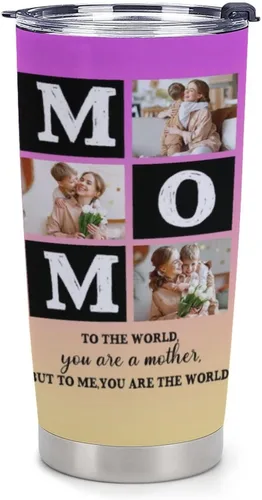 Vista 19 de Taza personalizada con foto y texto para hombres y mujeres, regalo para papá, mamá, familias y amigos, taza de viaje con foto e imagen