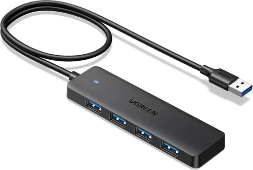 Vista 12 de UGREEN Hub USB 3.0, divisor de 4 puertos USB A ultradelgado expande USB para mouse, teclado, unidad flash, disco U, impresora compatible