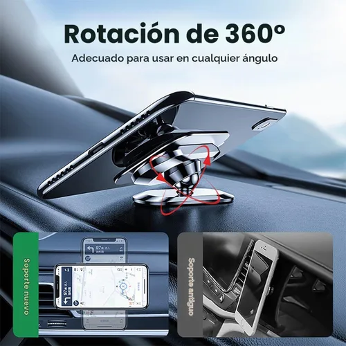 Vista 3 de Soporte magnético para teléfono, 2 unidades, soporte universal giratorio de 360 grados, compatible con teléfonos inteligentes, absorbe la carcasa