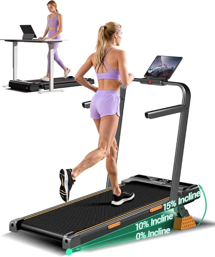Vista 10 de LONTEK Folding Treadmill with 15% Incline, 3 in 1 Foldable Walking Pad Compact, Portable, Under Desk, for Home Office, 6.2MPH Speed, 2.5HP Quiet