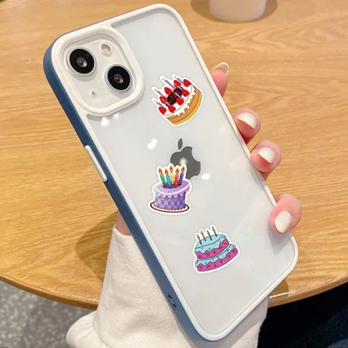 Vista 4 de Calcomanías de cumpleaños para niñas, 50 calcomanías de feliz cumpleaños de 2 a 3 pulgadas