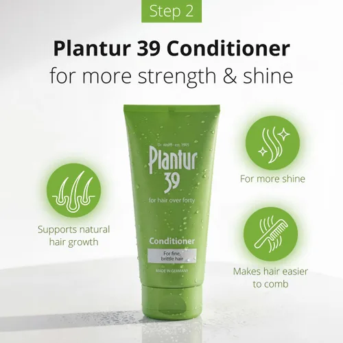 Vista 3 de Plantur 39 Paquete de champú y acondicionador para cabello fino y quebradizo I promueve el crecimiento natural del cabello I Champú de fórmula I
