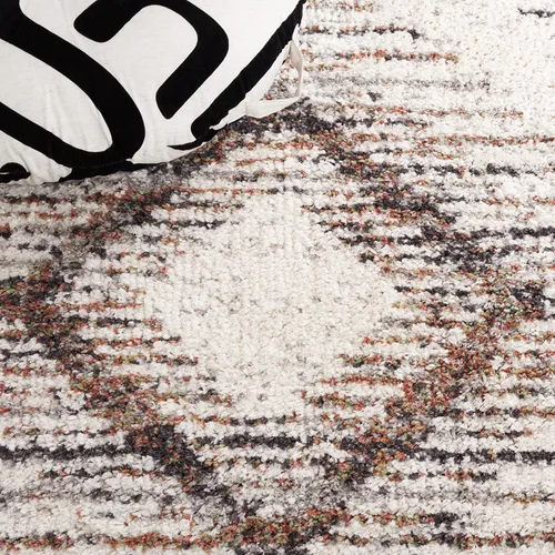 Vista 5 de SAFAVIEH Jericho Shag Collection - Alfombra de pasillo, 2 pies 3 pulgadas x 6 pies, color negro y óxido, no desprende pelusa y de fácil cuidado, 1.2