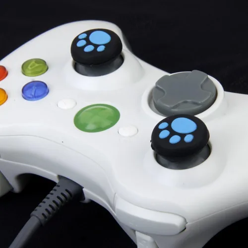 Vista 5 de yueton 5 Pairs Replacement Cat Pad Style Silicone Analog Controller Joystick Thumb Stick Grip Cap Cover for Sony Playstation 4 Controller