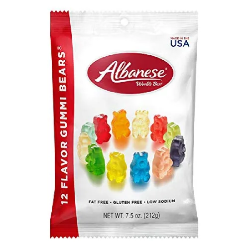 Vista 10 de Albanese World's Best - Ositos de goma de 12 sabores, bajos en sodio, sin grasa, sin gluten, bolsa de 1 onza de caramelo (paquete de 200)