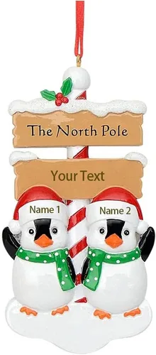 Vista 28 de JewelOra Adornos de Navidad, personalizados de 2 a 6 miembros de la familia, adorno personalizado para árbol de Navidad, decoraciones de vacaciones