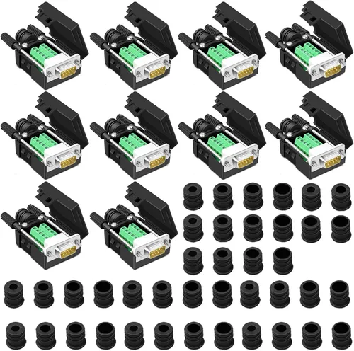 Vista 17 de 10PCS DB9 Solderless Serial a 9pin macho hembra conector de ruptura