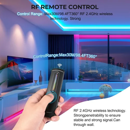 Vista 4 de RGBZONE Controlador inalámbrico RGB LED de 2.4GHz RF con control remoto