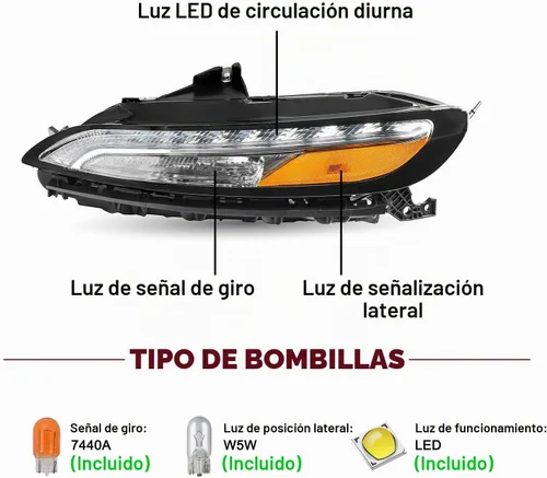 Vista 2 de JSBOYAT Compatible con 2014-2018 Jeep Cherokee Luz LED DRL de estacionamiento Señal de giro estilo OE Faros LED DRL cromados para parachoques Señal