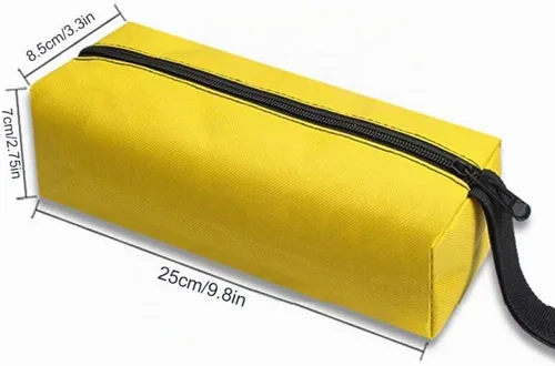 Vista 4 de ZffXH Bolsas de herramientas impermeables con cremallera bolsas de lona resistentes para herramientas pequeñas, tornillos clavos, bolsa