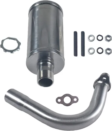 Vista 9 de Nueva actualización Silenciador de escape Kit de tubo y tuerca de junta para 2 tiempos 49cc 60cc 66cc 80cc motores de gas motorizado Bicicletas