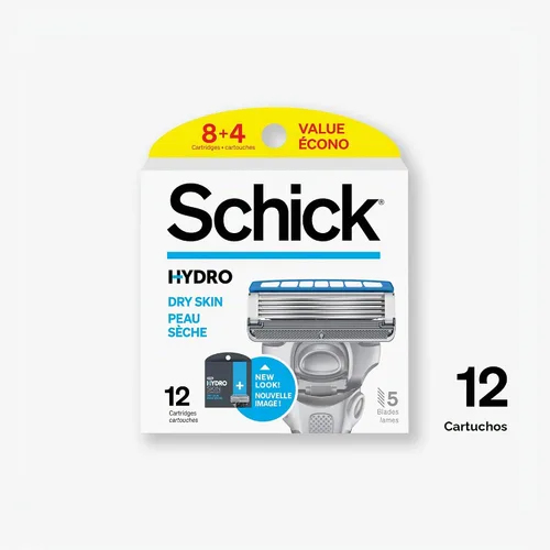 Vista 3 de Schick Hydro 5 Recambios para cuchilla de afeitar con recortador, rellenos, 12
