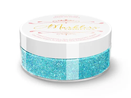 Vista 202 de MARBLERS Polvo de mica natural grueso [perla azul acero] 0.11 onzas (0.11 oz) altamente pigmentado no tóxico, vegano, libre de crueldad animal